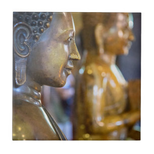 Cambodia, Phnom Penh. Buddha statues Tile