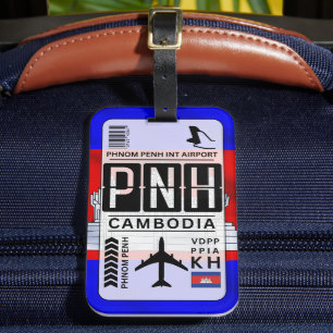 Cambodia Phnom Penh Luggage Tag