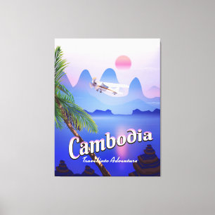 Cambodia 'Travel into Adventure' Canvas Print