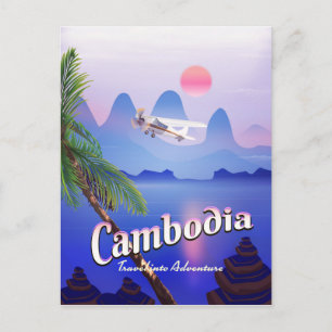 Cambodia 'Travel into Adventure' Postcard