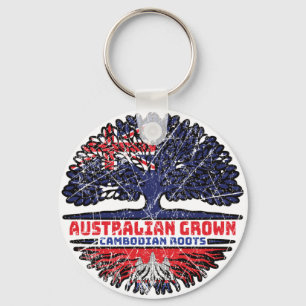 Cambodian Cambodia Australian Australia Tree Roots Keychain