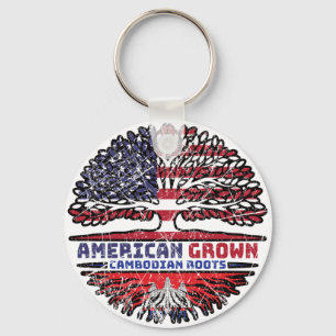 Cambodian Cambodia US American USA United States Keychain