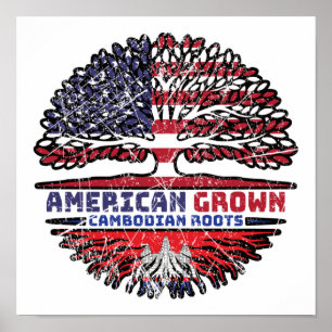 Cambodian Cambodia US American USA United States Poster