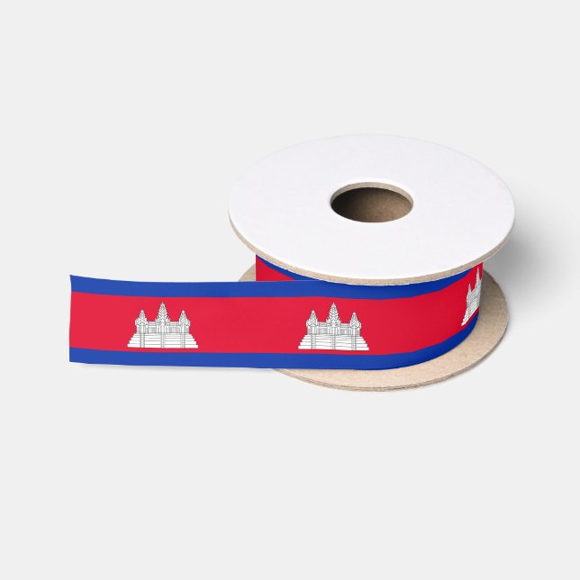 Cambodian flag ribbon satin ribbon (Spool)