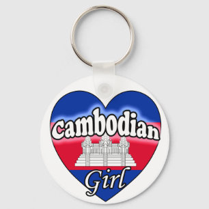 Cambodian Girl Keychain