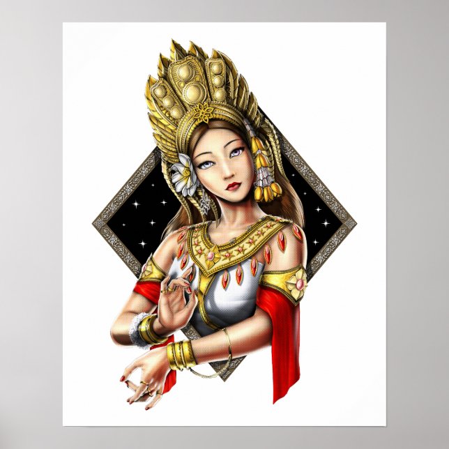 Cambodian Khmer Apsara Dancer  Poster (Front)
