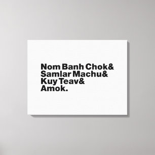 Cambodian / Khmer Street Food Canvas Print