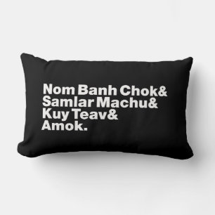 Cambodian / Khmer Street Food Lumbar Pillow