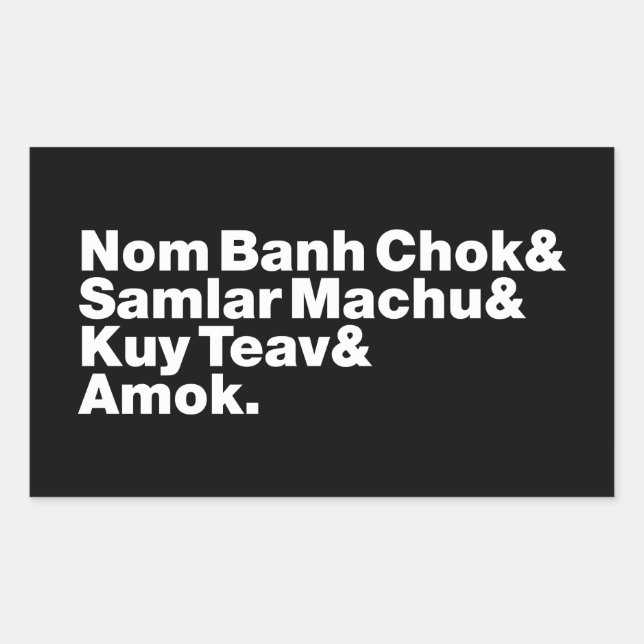 Cambodian / Khmer Street Food Sticker (Front)