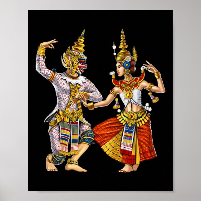 Cambodian Khmer Traditional Dance Apsara Cambodia  Poster (Front)