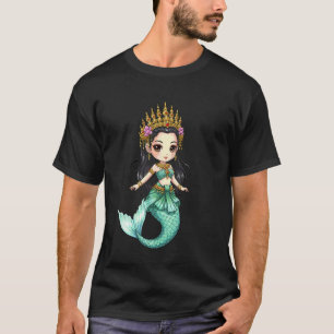Cambodian Mermaid Princess Khmer Myth Cute Art T-Shirt