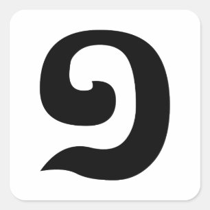 Cambodian Number 1 / One / ១ (Muəj) Khmer Langu Square Sticker