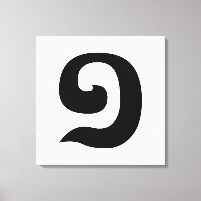 Cambodian Number 1 / One / ១ (Muəj) Khmer Language Canvas Print (Front)