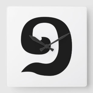 Cambodian Number 1 / One / ១ (Muəj) Khmer Language Square Wall Clock