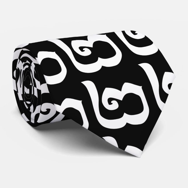 Cambodian Number 2 / Two / ២ (Pi) Khmer Language Tie (Rolled)