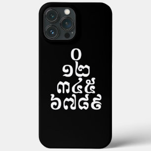 Cambodian Numbers Pyramid - 0 12 345 6789 Khmer iPhone 13 Pro Max Case