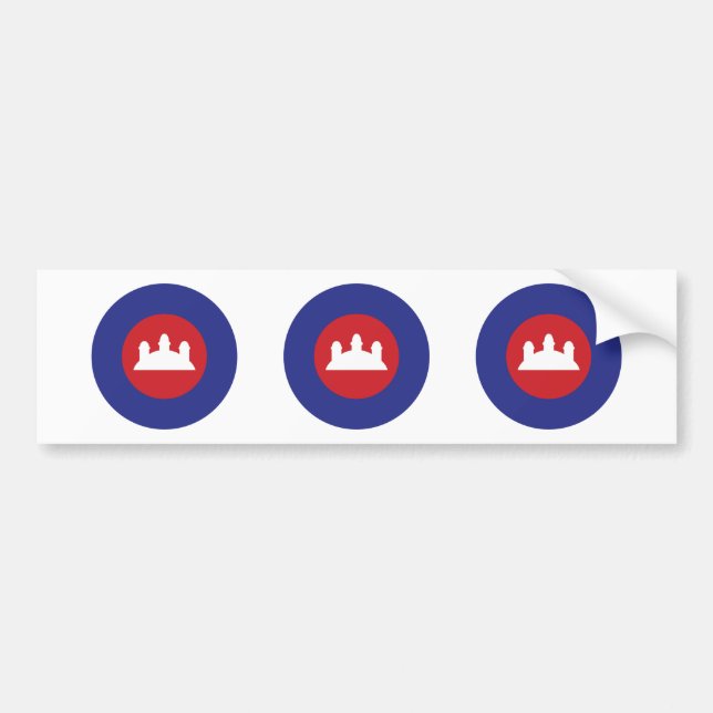 Cambodian Roundel Bumper Sticker (Front)