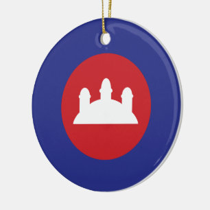 Cambodian Roundel Ceramic Ornament