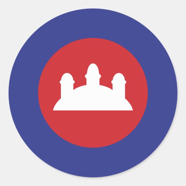 Cambodian Roundel Classic Round Sticker (Front)