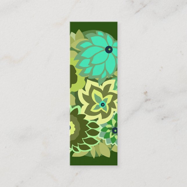 CAMBRIA in Shades of Green Mini Business Card (Front)