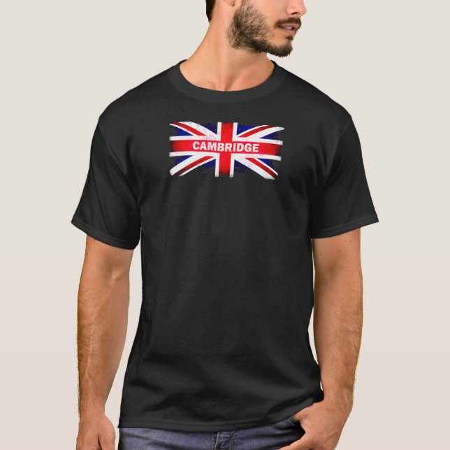 Cambridge County England Uk British Flag Raglan T-Shirt (Front)