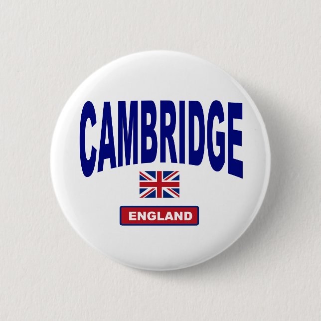 Cambridge England 2 Inch Round Button (Front)