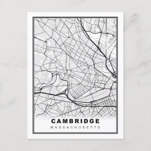 Cambridge Map Holiday Postcard