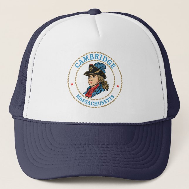 Cambridge Massachusetts Colonial Trucker Hat (Front)