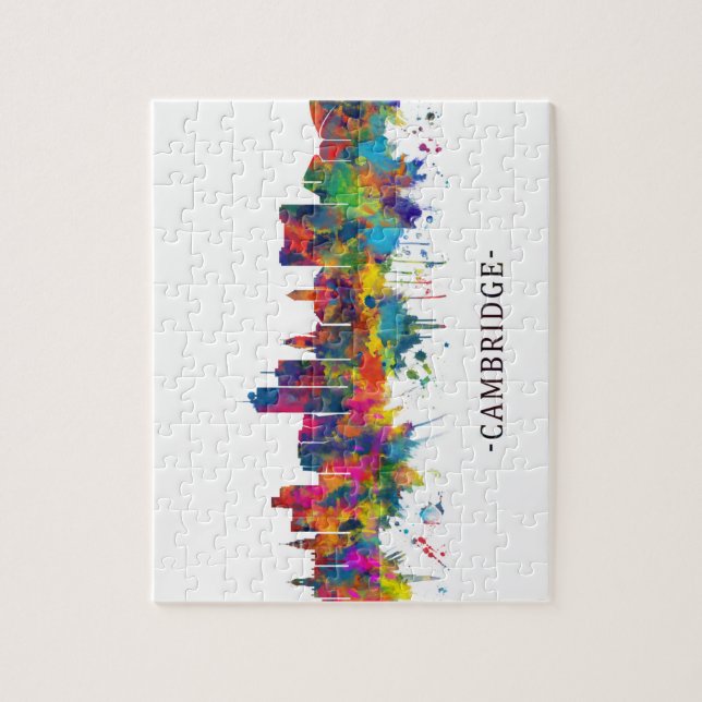 Cambridge Massachusetts Skyline Jigsaw Puzzle (Vertical)