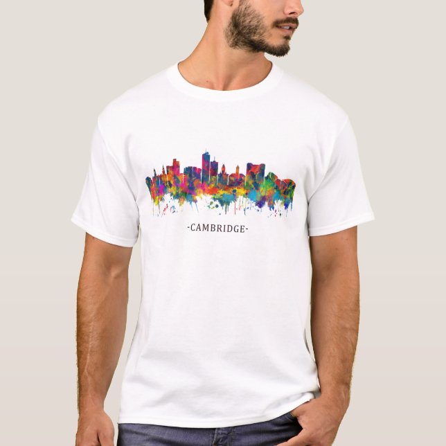 Cambridge Massachusetts Skyline T-Shirt (Front)