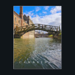 Cambridge Mathematical Bridge view postcard<br><div class="desc">A beautiful view of the Mathematical Bridge in Cambridge in England printed on a postcard.</div>