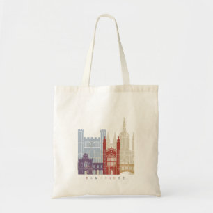 Cambridge skyline poster tote bag