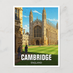 Cambridge University England Travel Postcard