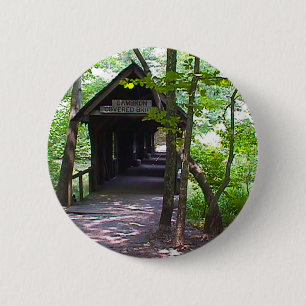 Cambron Covered Bridge, Madison County, Alabama 2 Inch Round Button