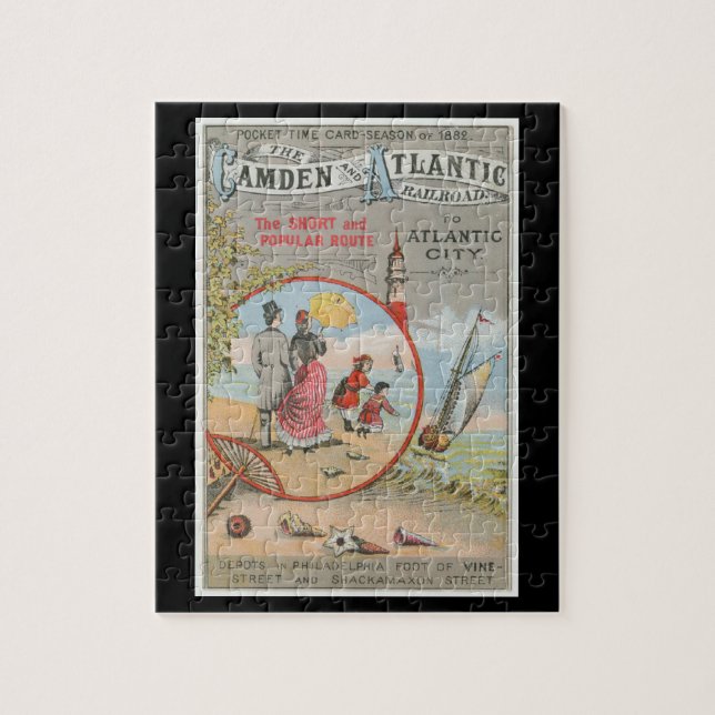 Camden and Atlantic Railroad  Puzzle + Box (Vertical)