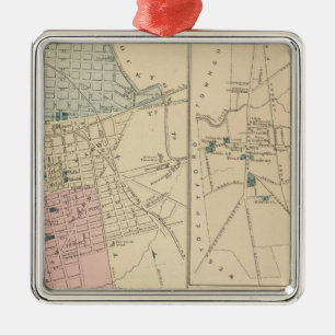 Camden, Atlantic City, Woodbury, Mt Holly Metal Ornament