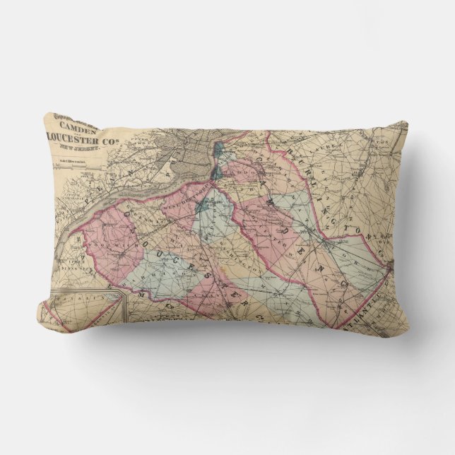 Camden, Gloucester counties, NJ Lumbar Pillow (Front)