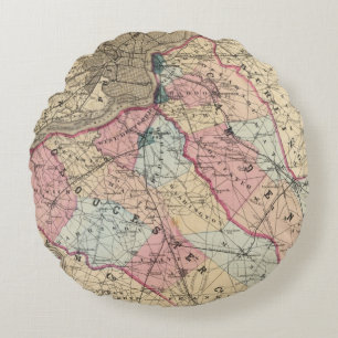 Camden, Gloucester counties, NJ Round Pillow