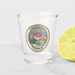 Camden Hills State Park Maine Badge Shot Glass