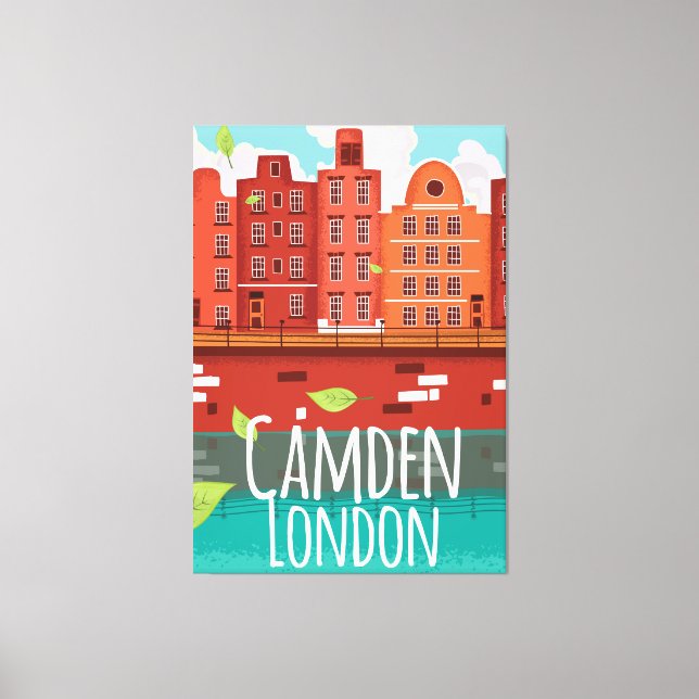 Camden, London vintage travel poster Canvas Print (Front)