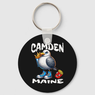 Camden Maine Funny Seagull French Fries Souvenir Keychain