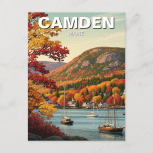 Camden Maine Travel Postcard