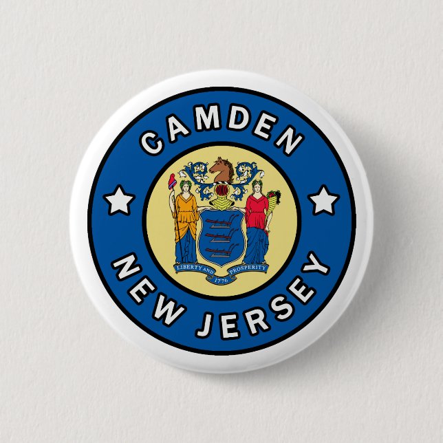 Camden New Jersey 2 Inch Round Button (Front)