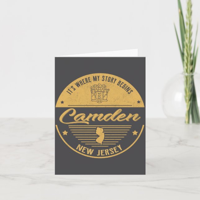 Camden New Jersey Its Where My Story Begins _1  Card (Front)