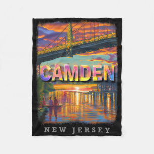 Camden New Jersey Nj Waterfront Delight Sd599  Fleece Blanket