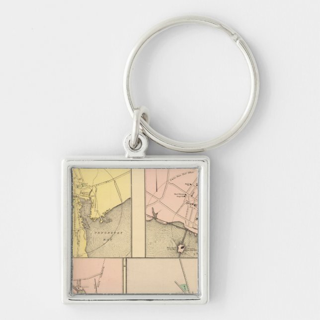 Camden, Wiscasset, Damariscotta, Keychain (Front)