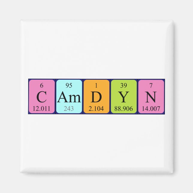 Camdyn periodic table name magnet (Front)