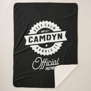 Camdyn Personalized Name Birthday Gift Sherpa Blanket