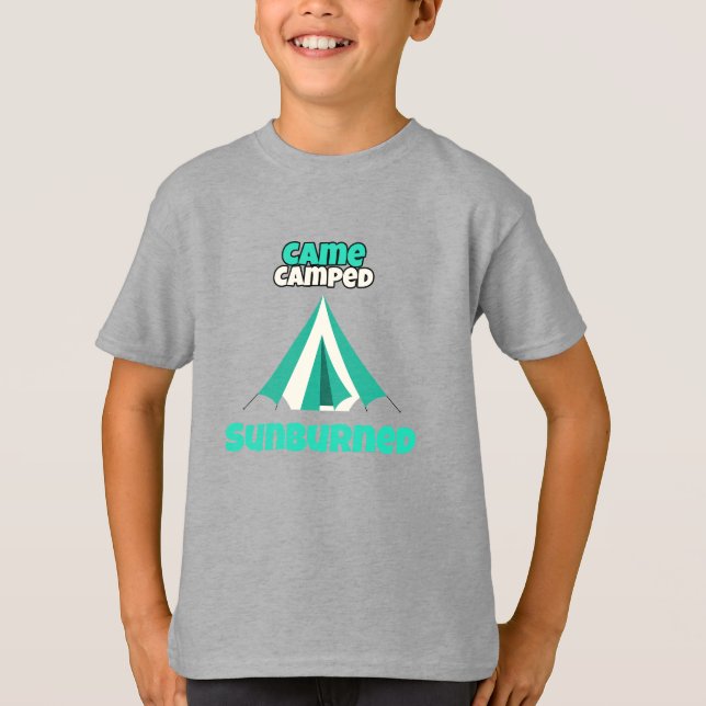 Came Camped Sunburned Desert Camping T-Shirt (Front)