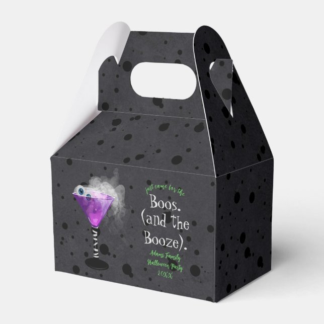 Came for the Boos and Booze Adult Halloween Party Favor Box (Front Side)